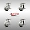 Service Caster 3 Inch 316SS Gray Polyurethane Wheel Swivel Top Plate Caster Set with Brake SCC SCC-SS31620S314-PPUB-TLB-4 - alternate 3